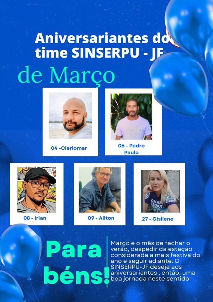 Aniversariantes de março