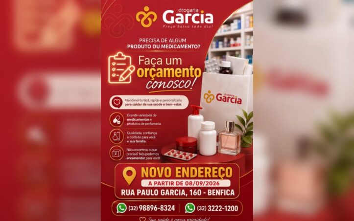 Drogaria Garcia, parceira do SINSERPU-JF, está em novo endereço