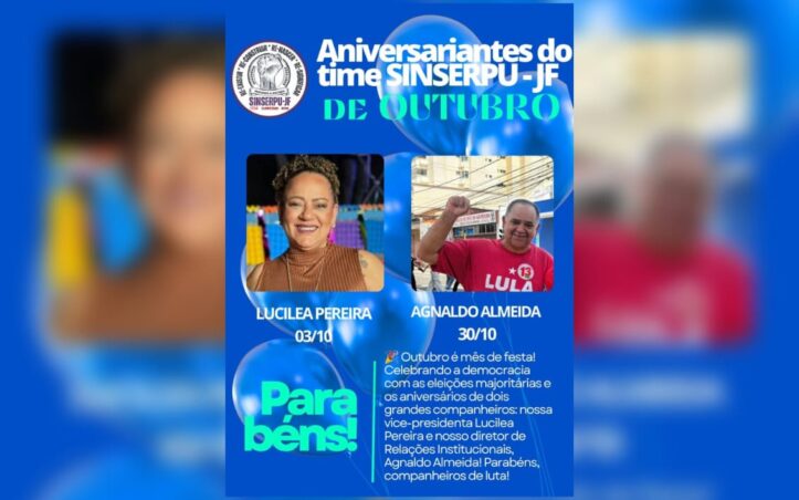 SINSERPU-JF celebra os aniversariantes de outubro